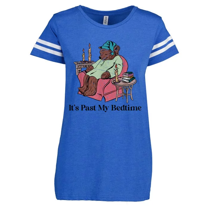 ItS Past My Bedtime Funny Bear Sleeping Enza Ladies Jersey Football T-Shirt