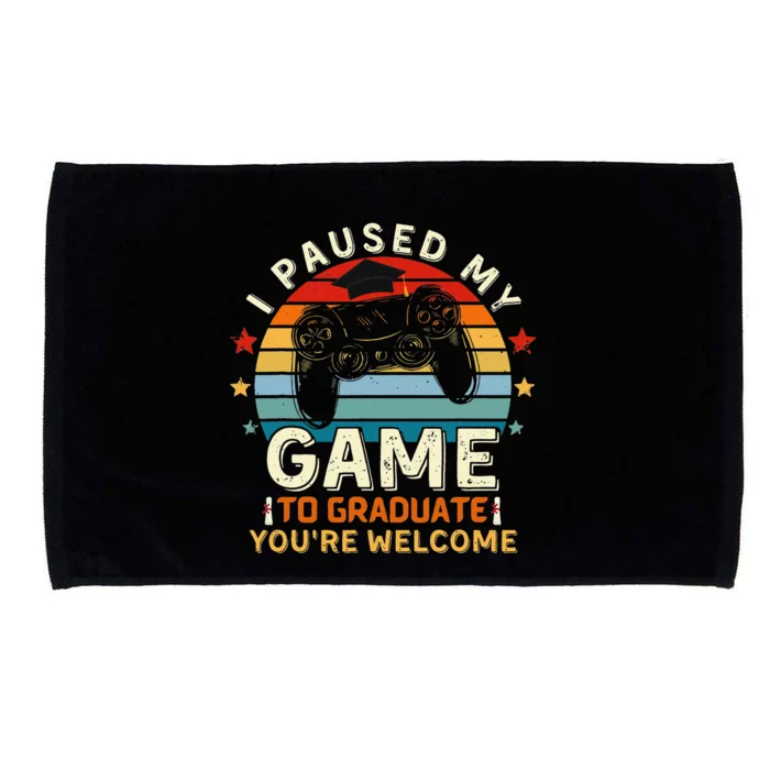 I Paused My Game To Be Here You're Welcome Retro Microfiber Hand Towel