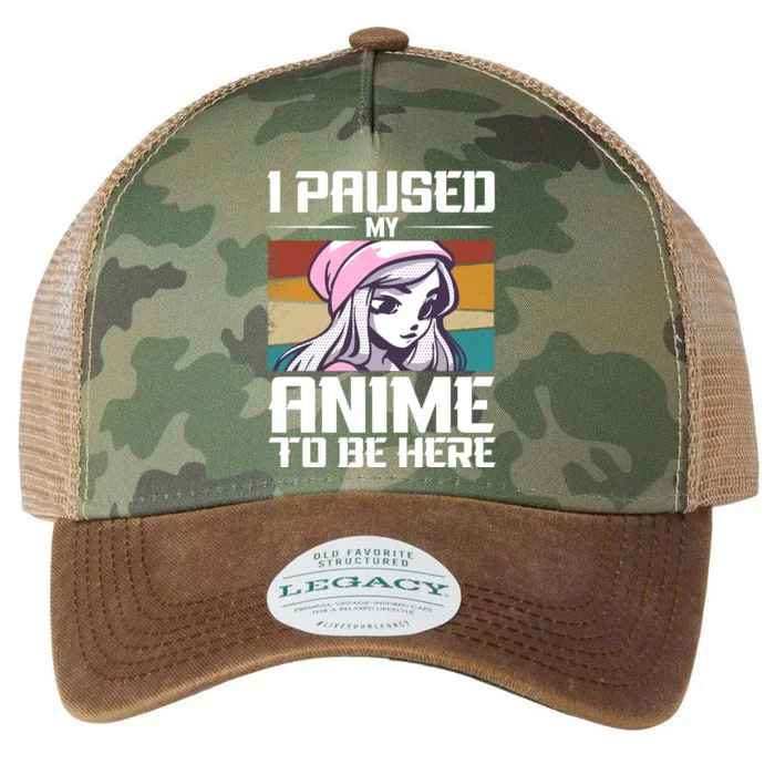 I Paused My Anime To Be Here Funny Anime Girl Anime Quote Retro Anime Legacy Tie Dye Trucker Hat