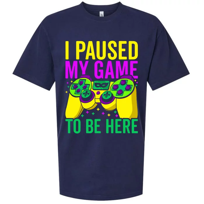 I Paused My Game To Be Here Video Game Beads Mardi Gras Sueded Cloud Jersey T-Shirt