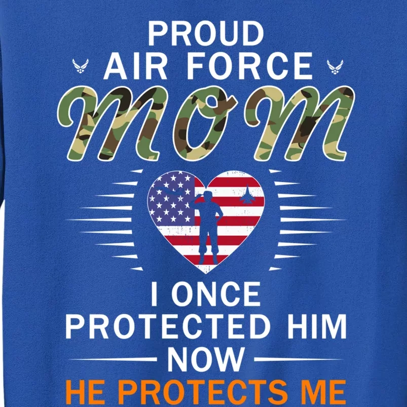 I Protects My Sonfunny Giftproud Air Force Mom Camouflage Army Cute Gift Sweatshirt