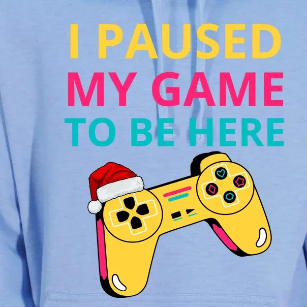 I Paused My Game To Be Here Funny Christmas Unisex Surf Hoodie