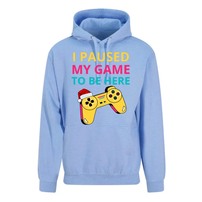 I Paused My Game To Be Here Funny Christmas Unisex Surf Hoodie