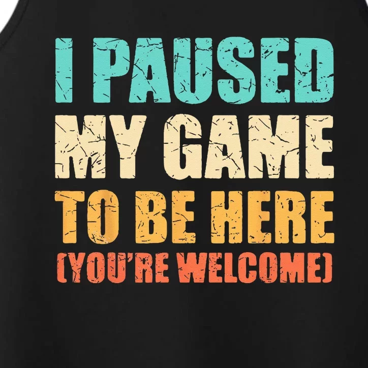 I Paused My Game To Be Here Funny Gamer Video Game Gaming Performance Tank