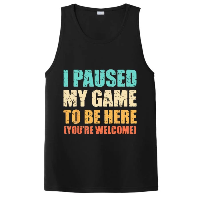 I Paused My Game To Be Here Funny Gamer Video Game Gaming Performance Tank