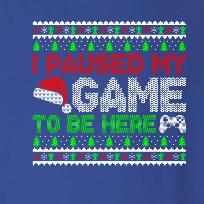 I Paused My Game To Be Here Christmas Gamer Ugly Gift Toddler Long Sleeve Shirt