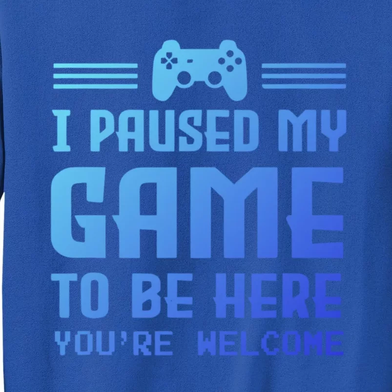 I Paused My Game To Be Here Funny Game Lovers Retro Gift Sweatshirt