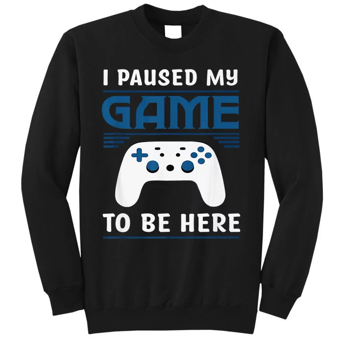 I Paused My Game To Be Here  Boys Funny Gamer Video Game Sweatshirt