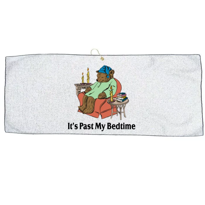 Its Past My Bedtime Funny Bear Large Microfiber Waffle Golf Towel