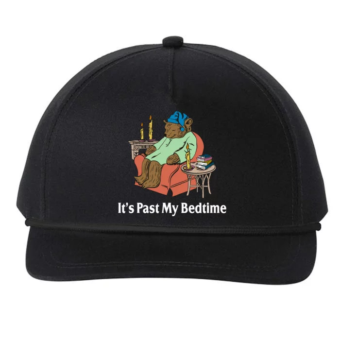 Its Past My Bedtime Funny Bear Snapback Five-Panel Rope Hat