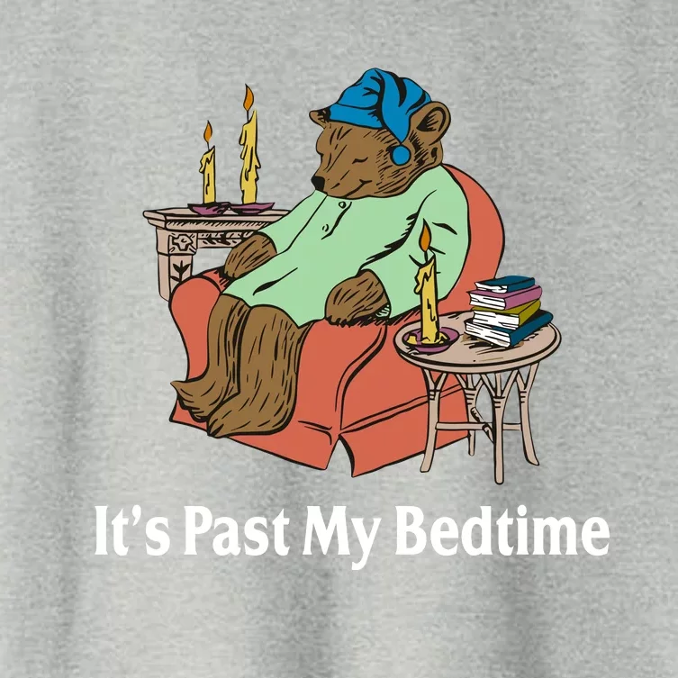 Its Past My Bedtime Funny Bear Women's Crop Top Tee