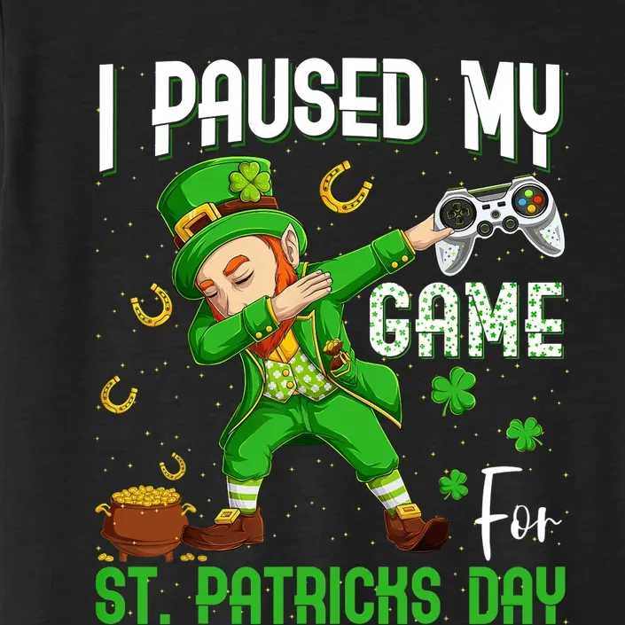 I Paused My Game For St Patricks Day Dabbing Leprechaun Boy ChromaSoft Performance T-Shirt