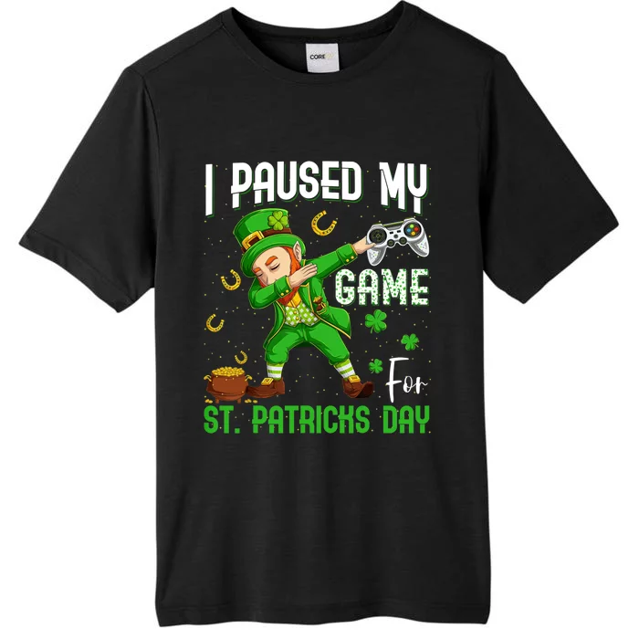 I Paused My Game For St Patricks Day Dabbing Leprechaun Boy ChromaSoft Performance T-Shirt