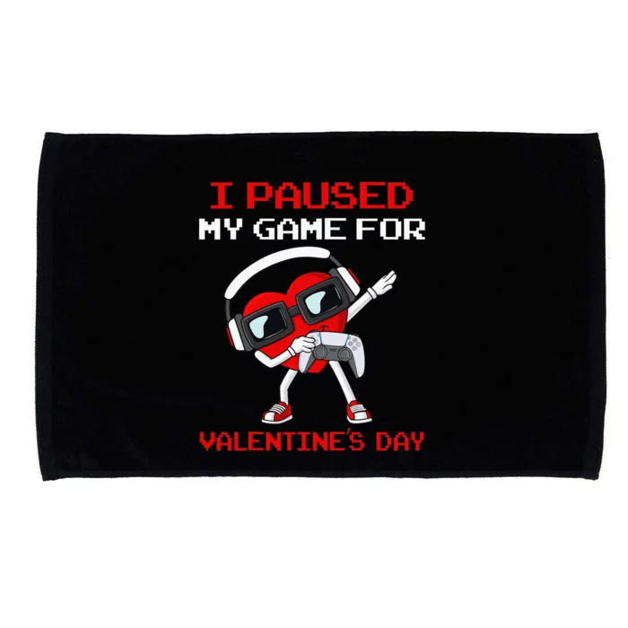 I Paused My Game For Valentines Day Heart Microfiber Hand Towel