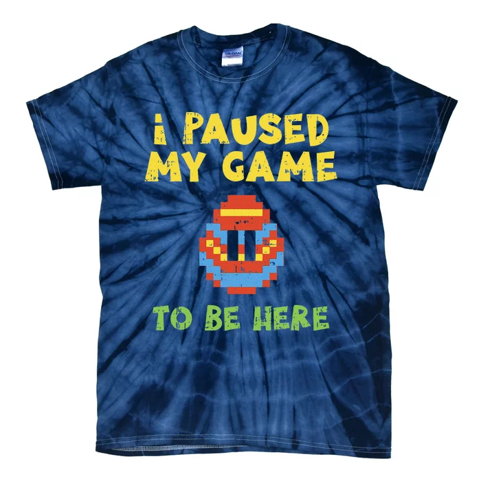 I Paused My Game To Be Here Gaming Egg Easter Gamer Gift Tie-Dye T-Shirt