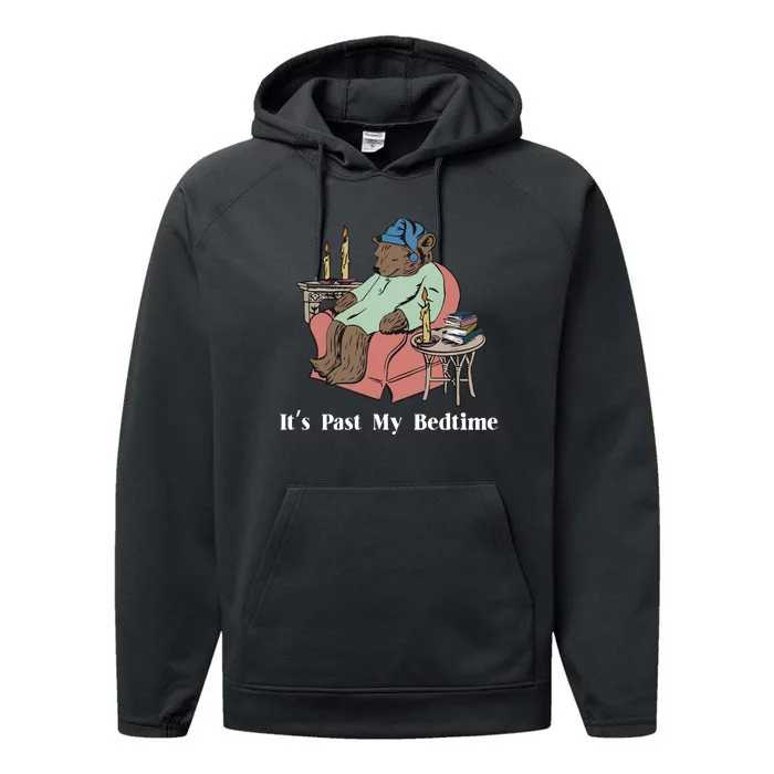 It’S Past My Bedtime Bear Performance Fleece Hoodie