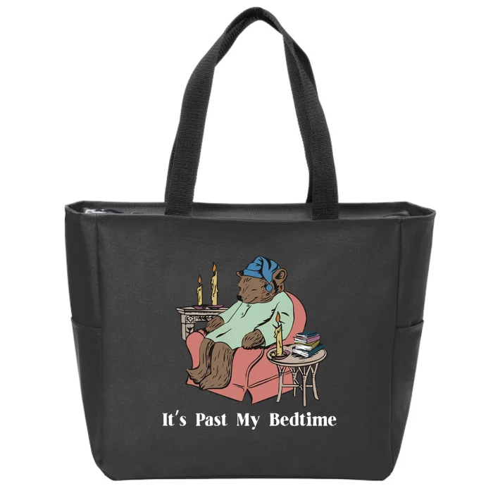 It’S Past My Bedtime Bear Zip Tote Bag