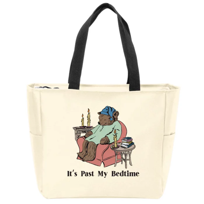 It’S Past My Bedtime Bear Zip Tote Bag