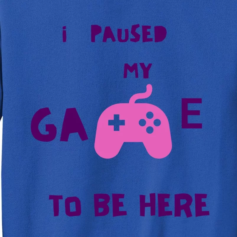 I Paused My Game To Be Here Video Games Lovers Gaming Fan Gift Sweatshirt