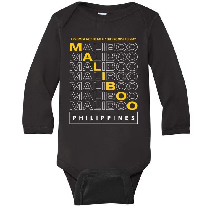 I Promise Not To Go If You Promise To Stay Maliboo Baby Long Sleeve Bodysuit