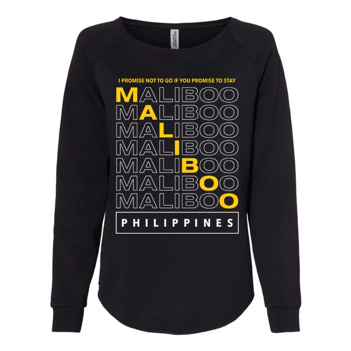 I Promise Not To Go If You Promise To Stay Maliboo Womens California Wash Sweatshirt