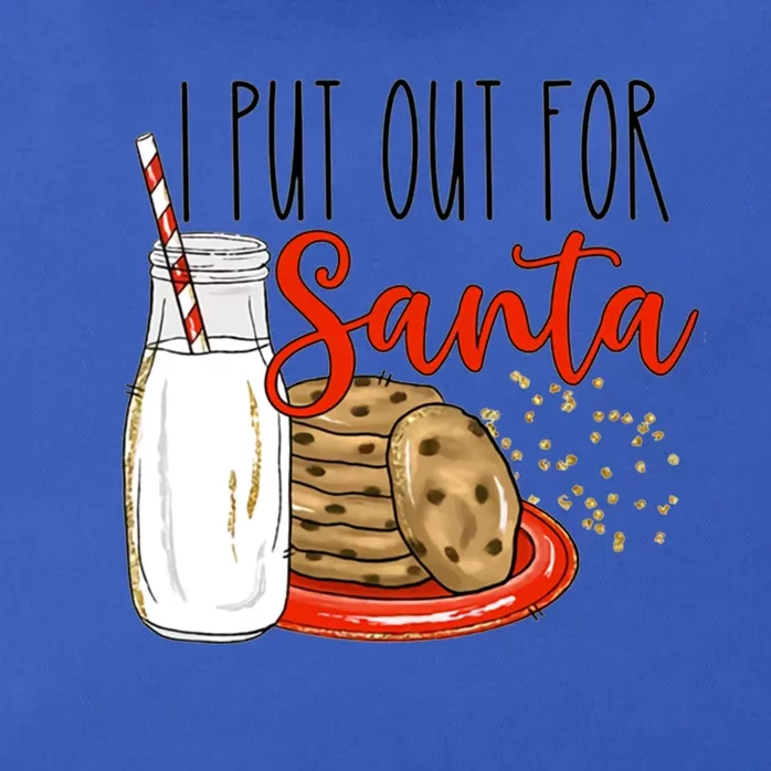 I Put Out For Santa Funny Christmas Family Milk Cookie Funny Gift Zip Tote Bag