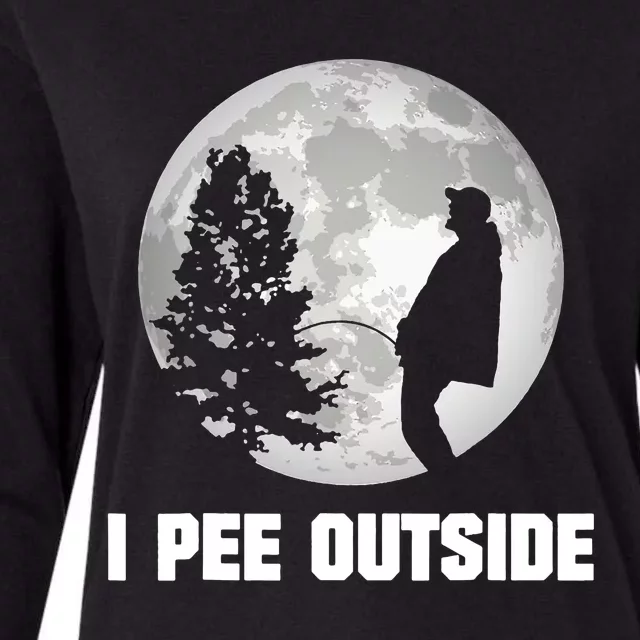 I Pee Outside Funny Womens Cotton Relaxed Long Sleeve T-Shirt