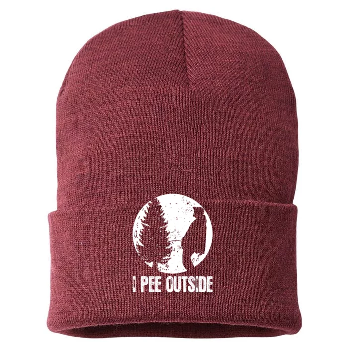 I Pee Outside Inappropriate Sustainable Knit Beanie