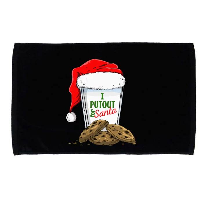 I Put Out For Santa Christmas funny holiday Microfiber Hand Towel