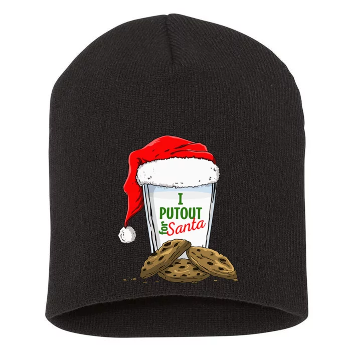 I Put Out For Santa Christmas funny holiday Short Acrylic Beanie