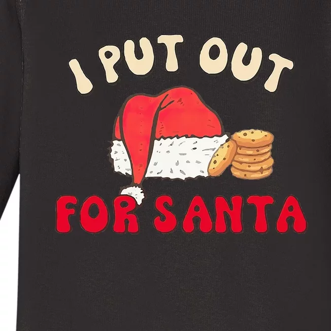 I Put Out For Santa Christmas Couple Baby Long Sleeve Bodysuit