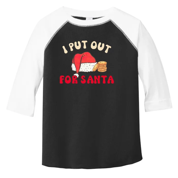 I Put Out For Santa Christmas Couple Toddler Fine Jersey T-Shirt