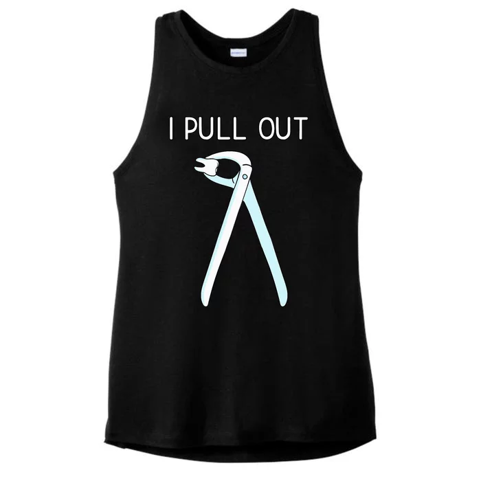 I Pull Out Dental Forceps Dentist Instruments Tooth Gift Ladies Tri-Blend Wicking Tank