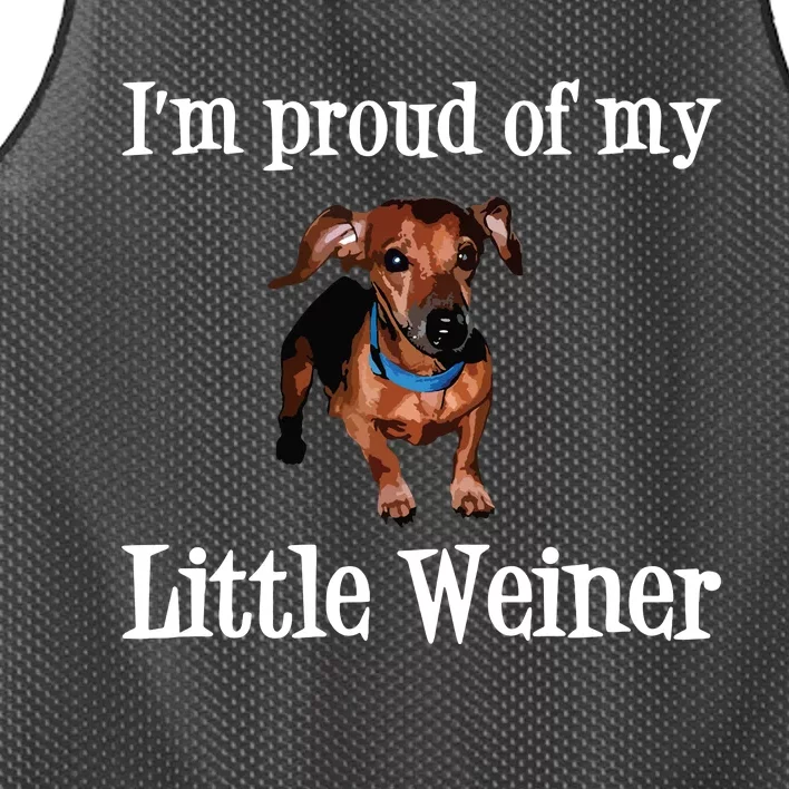 Im Proud Of My Little Weiner Funny Dachshund Dog Lover Mesh Reversible Basketball Jersey Tank