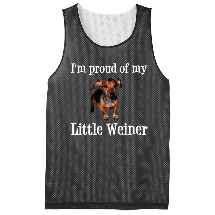 Im Proud Of My Little Weiner Funny Dachshund Dog Lover Mesh Reversible Basketball Jersey Tank