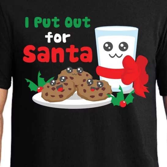 I Put Out For Santa Claus Cookie Milk Ugly Christmas Sweater Gift Pajama Set