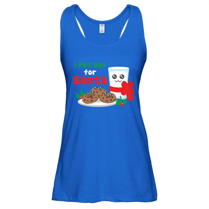 I Put Out For Santa Claus Cookie Milk Ugly Christmas Sweater Gift Ladies Essential Flowy Tank