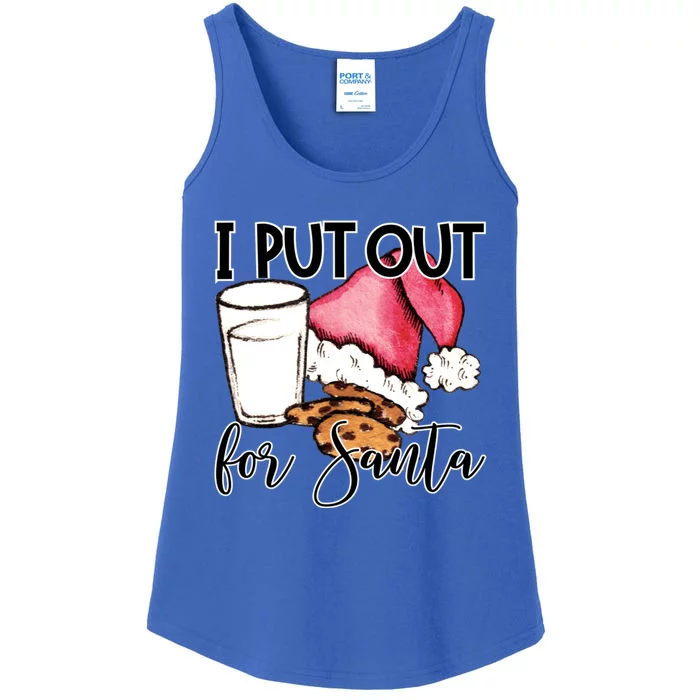 I Put Out For Santa Cookies And Milk Gift Ladies Essential Tank