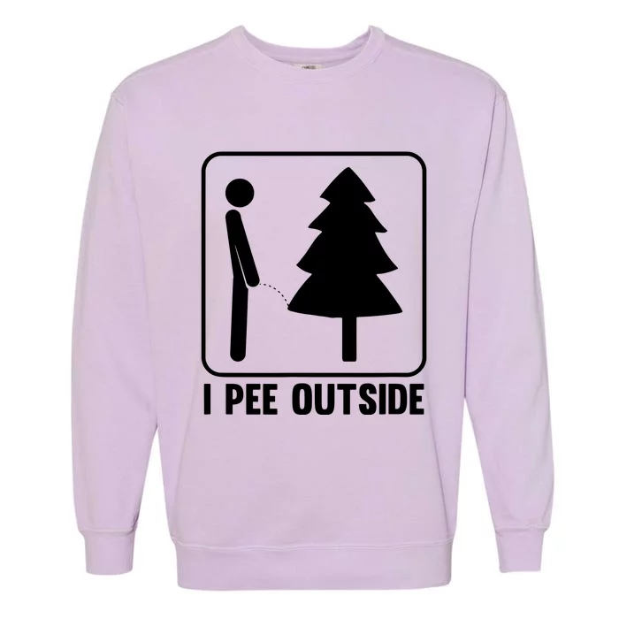 I Pee Outside Garment-Dyed Sweatshirt