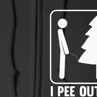 I Pee Outside Funny Camping Full Zip Hoodie