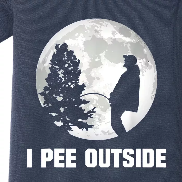 I Pee Outside I Love Peeing Outside Funny Camping Baby Bodysuit