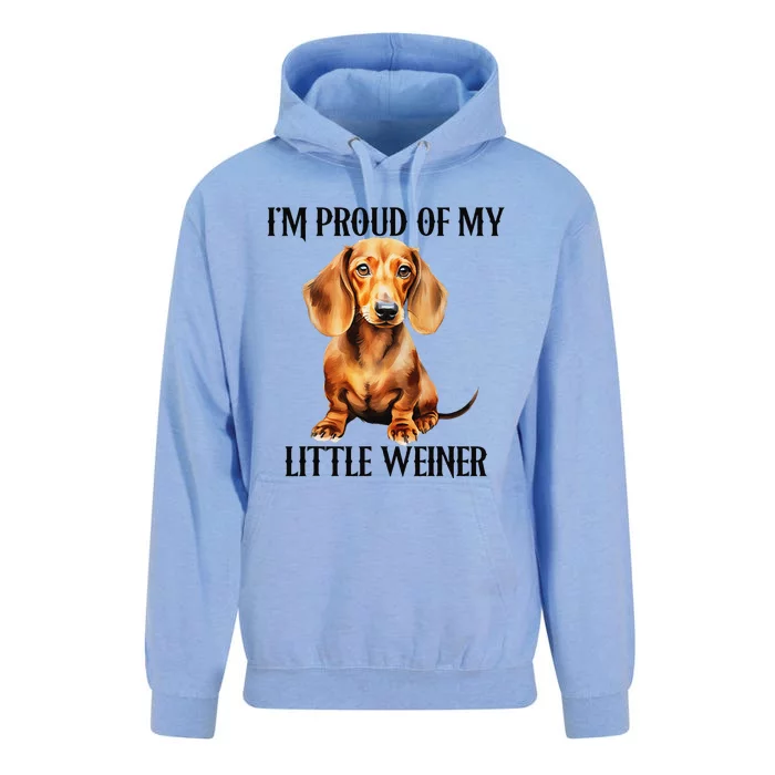 I’M Proud Of My Little Weiner Funny Wiener Dog Unisex Surf Hoodie