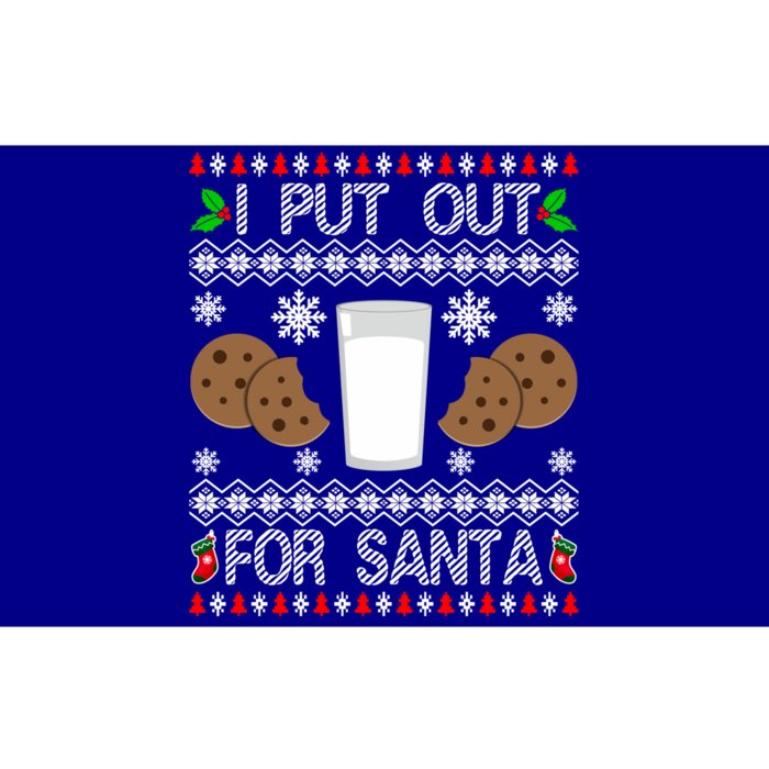 I Put Out For Santa Milk And Cookies Christmas Ugly Xmas Gift Bumper Sticker