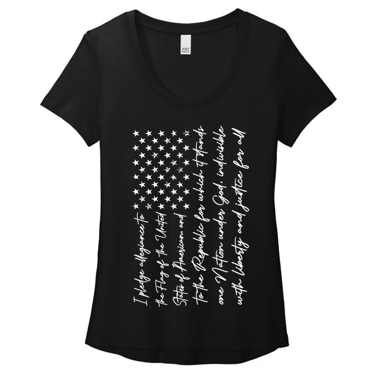 I Pledge Of Allegiance The Flag Of The United States Of USA Women’s Scoop Neck T-Shirt