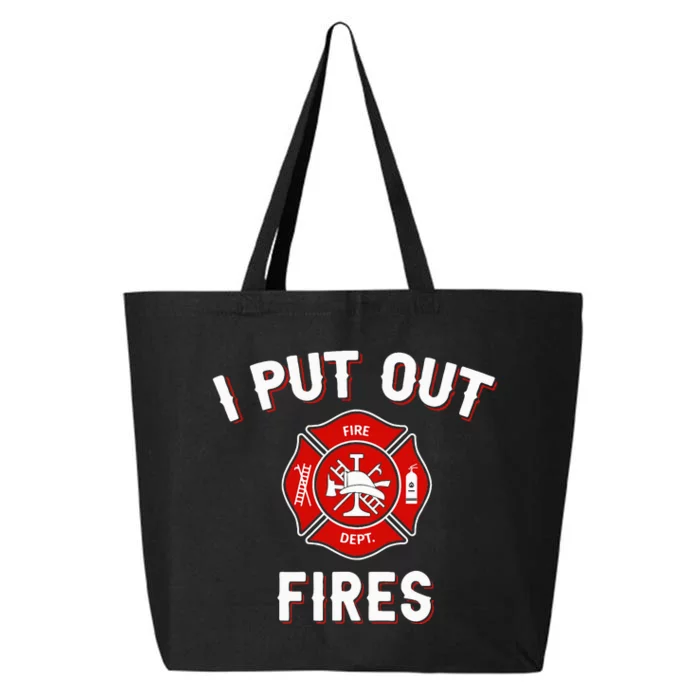 I Put Out Fires Firefighter Fireman Halloween Costume 25L Jumbo Tote