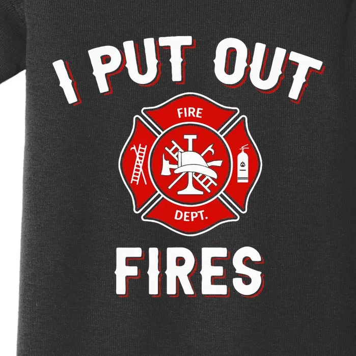 I Put Out Fires Firefighter Fireman Halloween Costume Baby Bodysuit