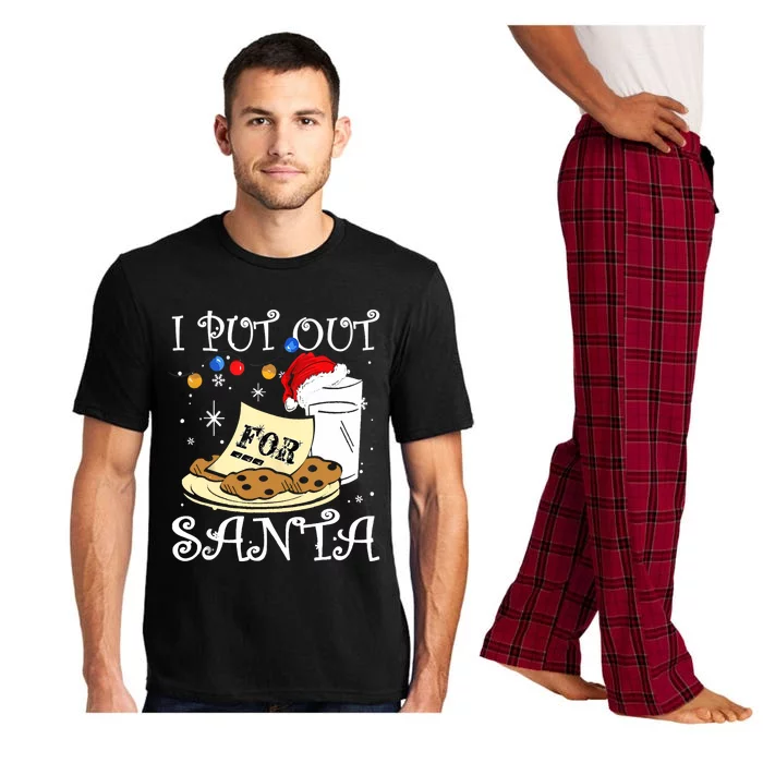 I Put Out For Santa Milk And Cookies Christmas Funny Sarcasm Pajama Set