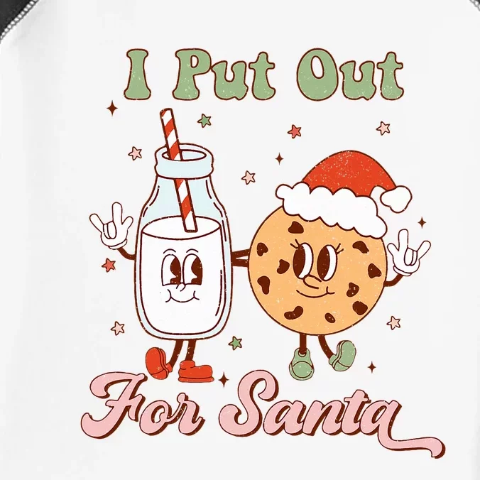 I Put Out For Santa Funny Milk And Cookie Christmas Retro Infant Baby Jersey Bodysuit