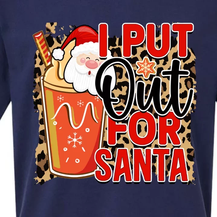 I Put Out For Santa Is Funny Christmas Is Holiday Party Gift Sueded Cloud Jersey T-Shirt