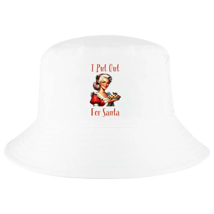 I Put Out For Santa (Mrs Claus with Pie) Funny Cool Comfort Performance Bucket Hat